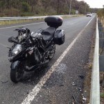 Another photo of Phil's Kawasaki GTR1400 after the motorcycle accident